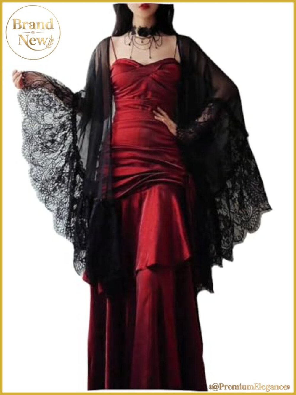 Vintage Style Lace Chiffon Shawl Wrap Bridal Stole Party Scarf Women